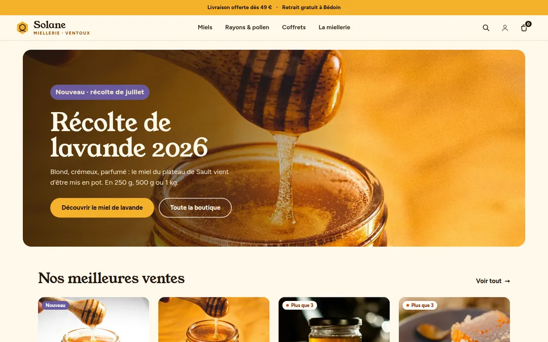 La démonstration Miellerie Solane, sur ordinateur