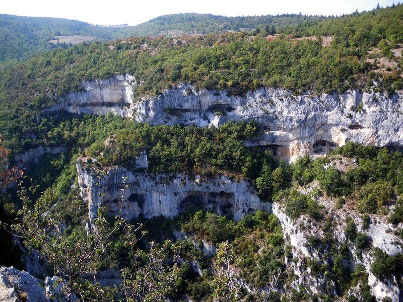 Les falaises calcaires des gorges de la Nesque